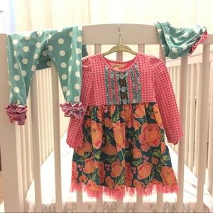 Matilda Jane dress, diaper cover and pants